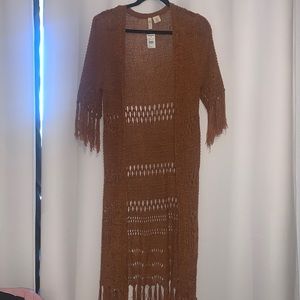 Crochet full length cardigan